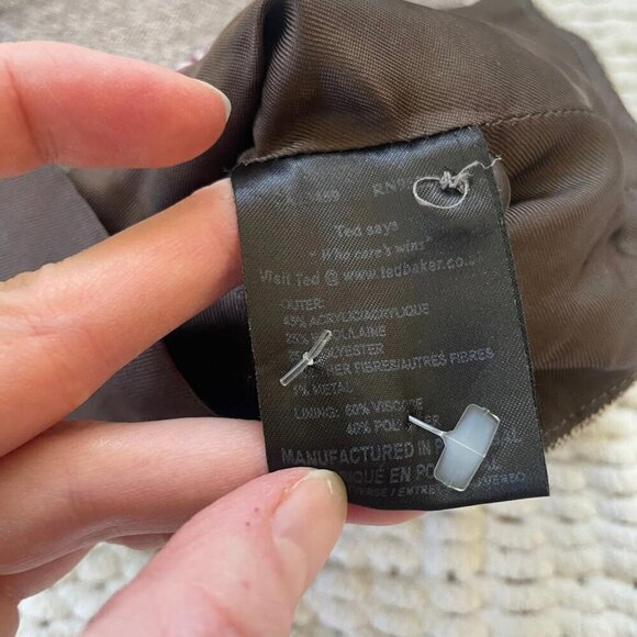 Ted Baker Women's Y2K Brown Button Front Vest - Size XS - Picture 3 of 4